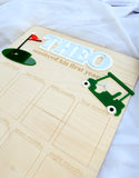 Baby First Birthday Monthly Photo Plaque - Golf