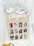 Baby First Birthday Monthly Photo Plaque - First Chapter