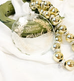 Glass Slice Married Ornament