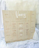 Baby First Birthday Monthly Photo & Stats Plaque