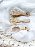 Baby Wooden Hair Comb Trio Set