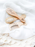 Baby Wooden Hair Comb Trio Set