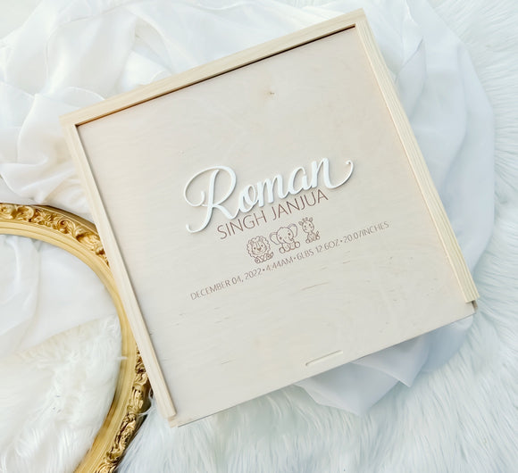 Baby Keepsake Memory Box - Zoo Animals