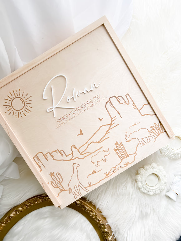Baby Keepsake Memory Box - Desert Theme