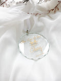 Christmas Engraved First Christmas Glass Slice Ornament