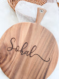 Round Acacia Charcuterie Board