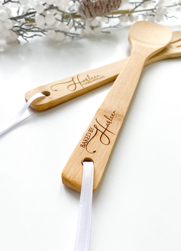Engraved Wood Utensil Set