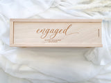Engraved Champage / Wine Sliding Lid Box