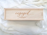 Engraved Champage / Wine Sliding Lid Box