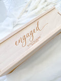Engraved Champage / Wine Sliding Lid Box