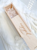 Engraved Champage / Wine Sliding Lid Box