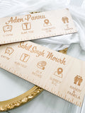 Baby Stats Ruler Wall Hanging