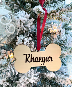Christmas Dog Bone Ornament
