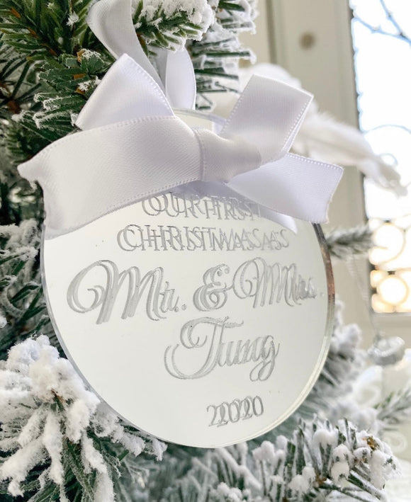 Christmas First Christmas Married Ornament