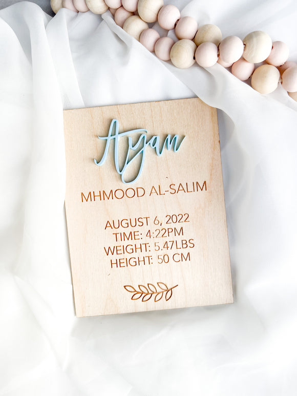 Baby Announcement Square