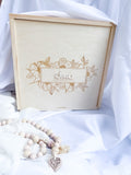 Baby Keepsake Memory Box - Square Floral