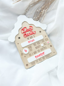 Christmas Santa Wishlist Board