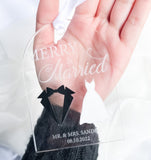 Christmas Merry and Married Ornament