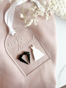 Christmas Merry and Married Ornament