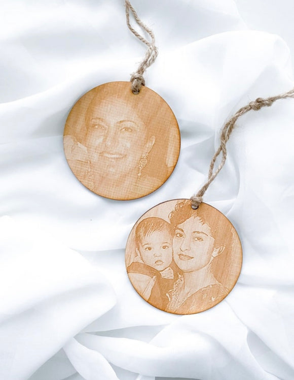Christmas Engraved Photo Ornaments