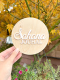 Baby Announcement Name Disc