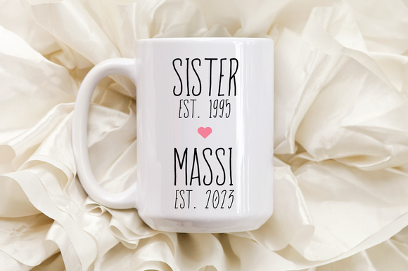 Mug - Pregnancy Announcement Mug for Sisters