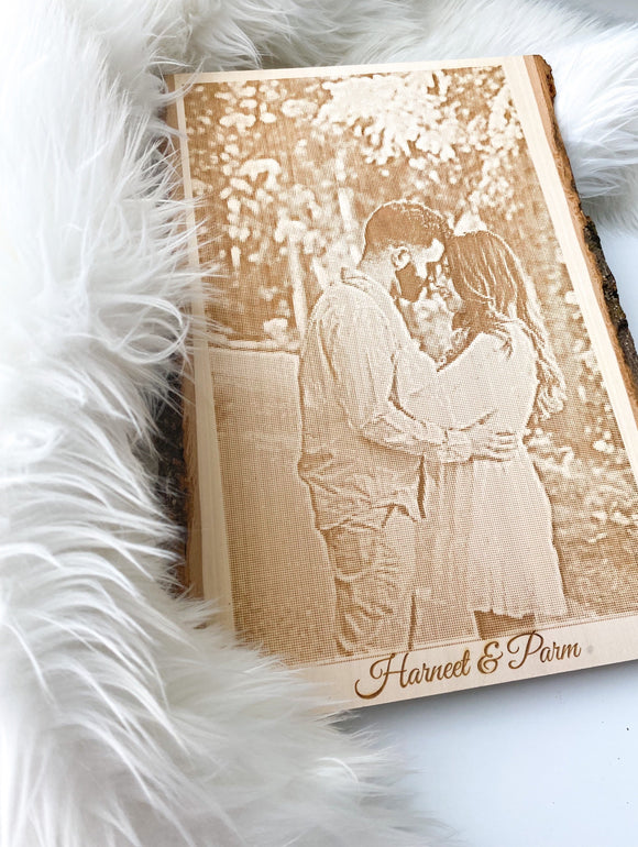 Live Edge Laser Engraved Plaque